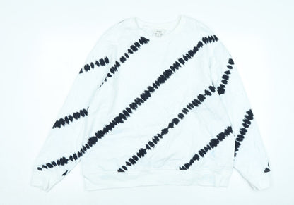 Womens UK Size L Marks and Spencer White Pullover Sweatshirt