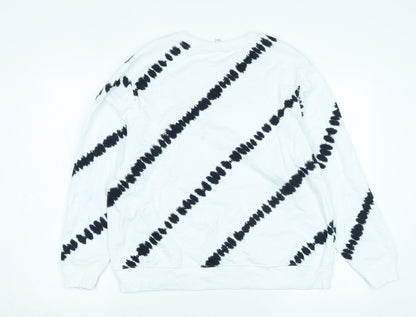 Womens UK Size L Marks and Spencer White Pullover Sweatshirt