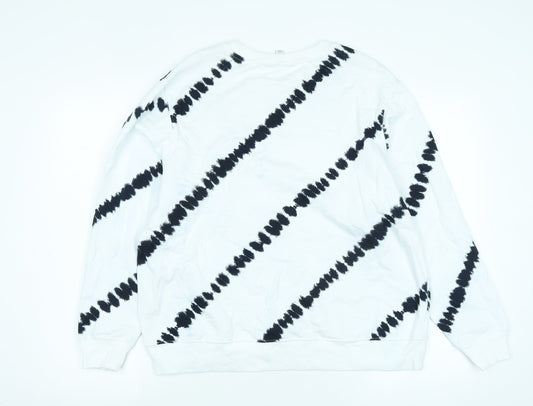 Womens UK Size L Marks and Spencer White Pullover Sweatshirt