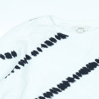 Womens UK Size L Marks and Spencer White Pullover Sweatshirt