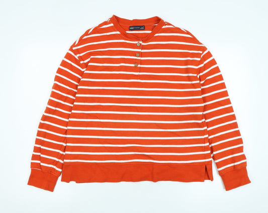 Womens UK Size 14 Marks and Spencer Orange Pullover Sweatshirt