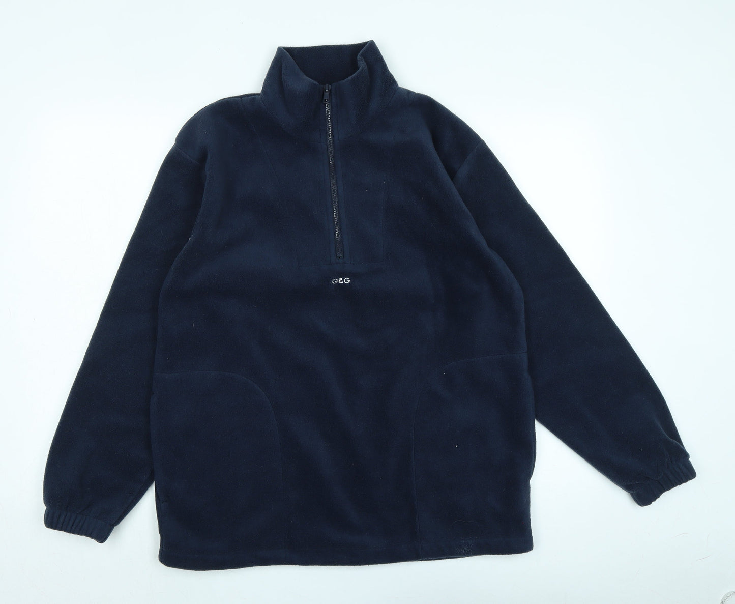 G&G Womens Blue Polyester Pullover Sweatshirt Size S