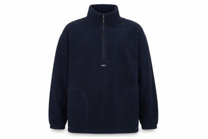 Front view of G&G women’s blue polyester pullover sweatshirt, size S