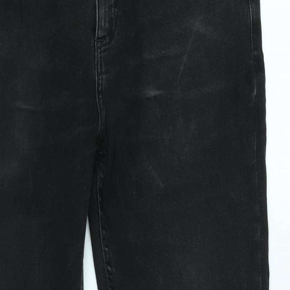Mens UK Size 34 in Nines Regular Fit Straight Black Jeans