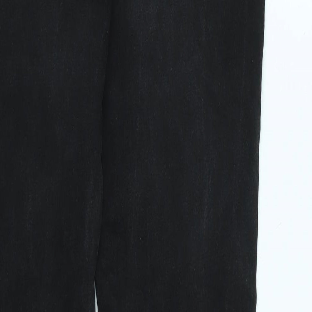 Mens UK Size 34 in Nines Regular Fit Straight Black Jeans