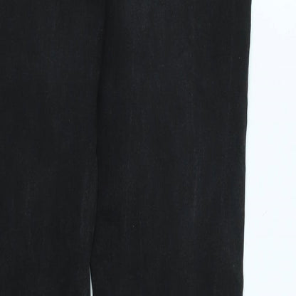Mens UK Size 34 in Nines Regular Fit Straight Black Jeans