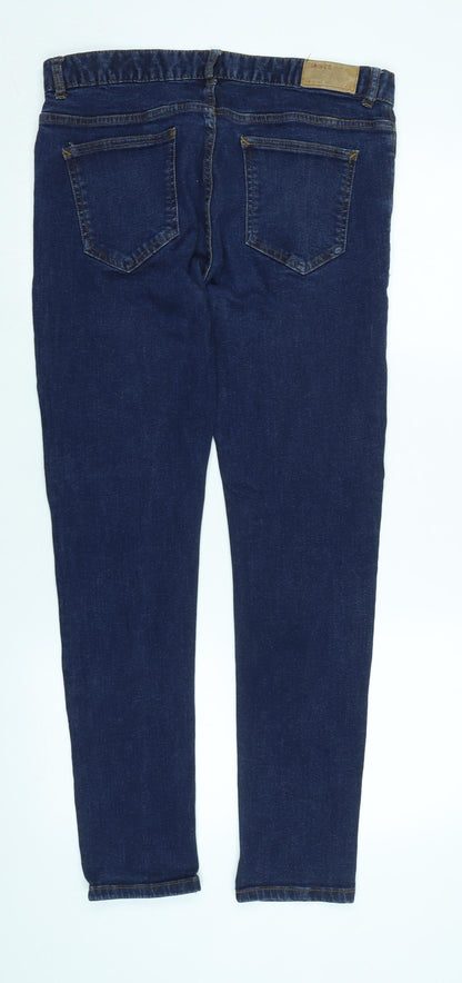 Denim & Co. Mens Blue Cotton Straight Jeans Size 34 in L32 in Regular Zip