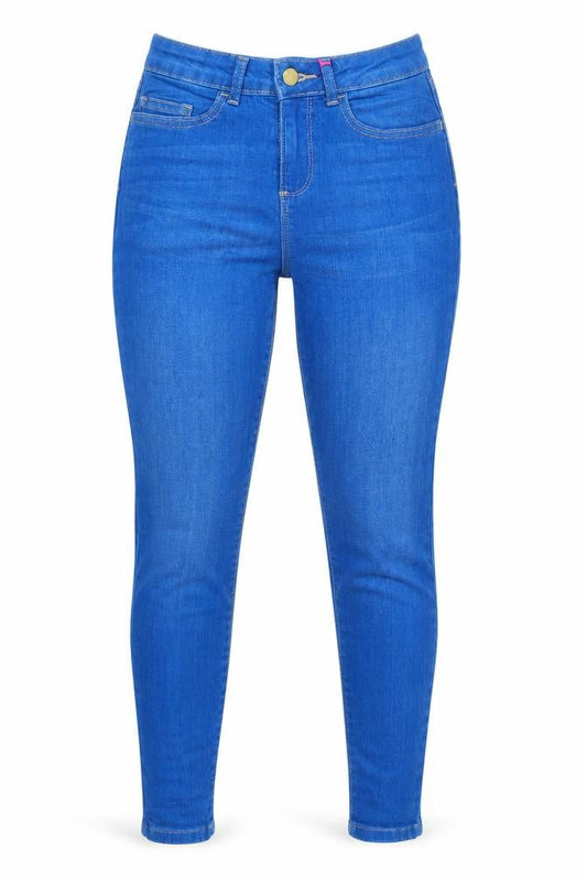 Womens UK Size 34 in Very Regular Fit Tapered Blue Jeans