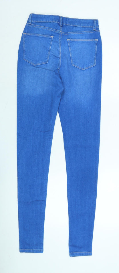 Very Womens Blue Cotton Blend Tapered Jeans Size 34 in L32 in Regular Zip