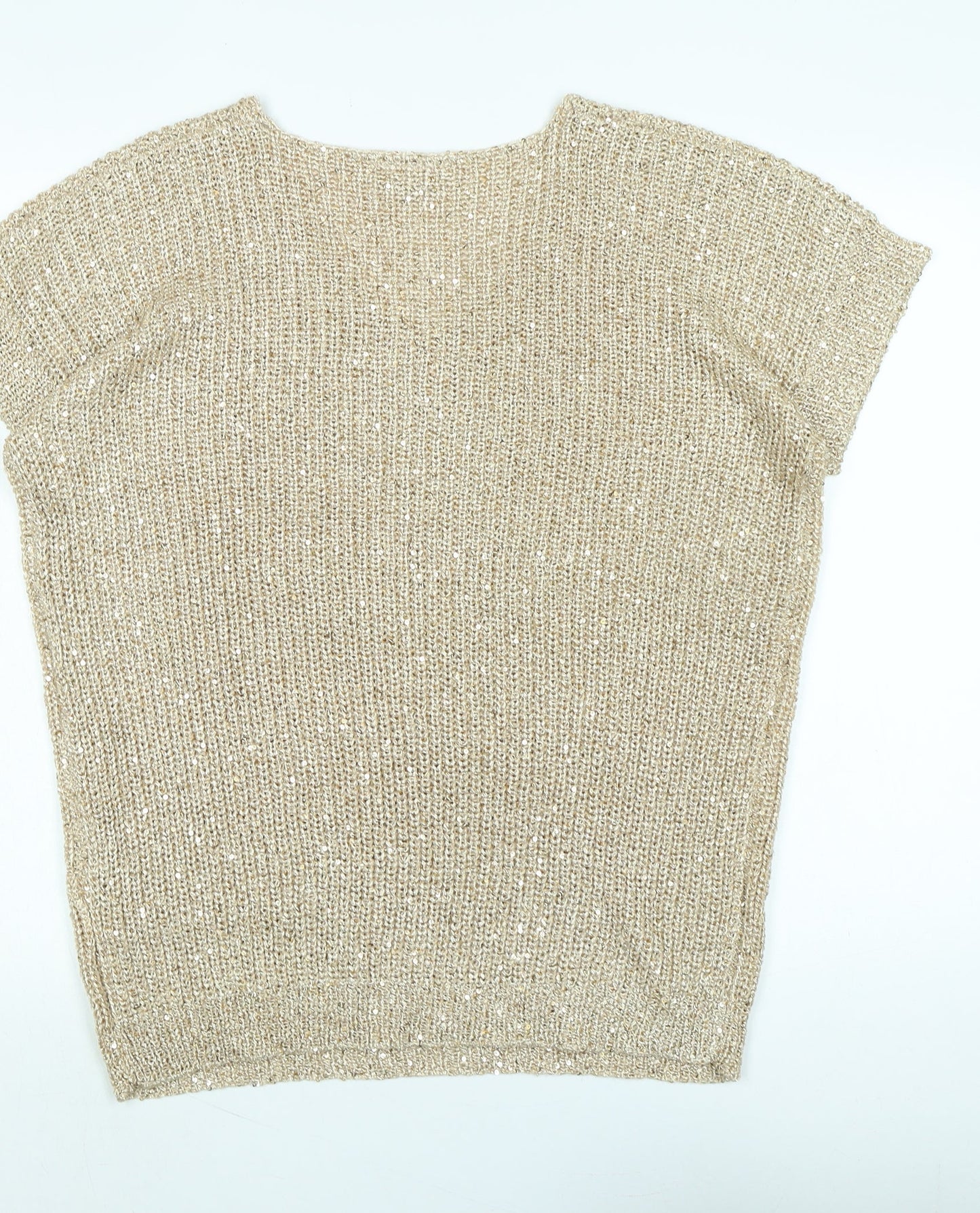 Womens UK Size M Wallis Gold Pullover Jumper