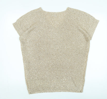 Womens UK Size M Wallis Gold Pullover Jumper