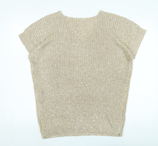 Womens UK Size M Wallis Gold Pullover Jumper