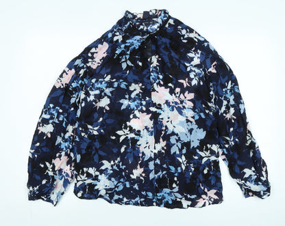 Womens UK Size 6 Marks and Spencer Blue Basic Blouse