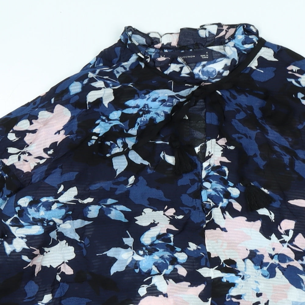 Womens UK Size 6 Marks and Spencer Blue Basic Blouse