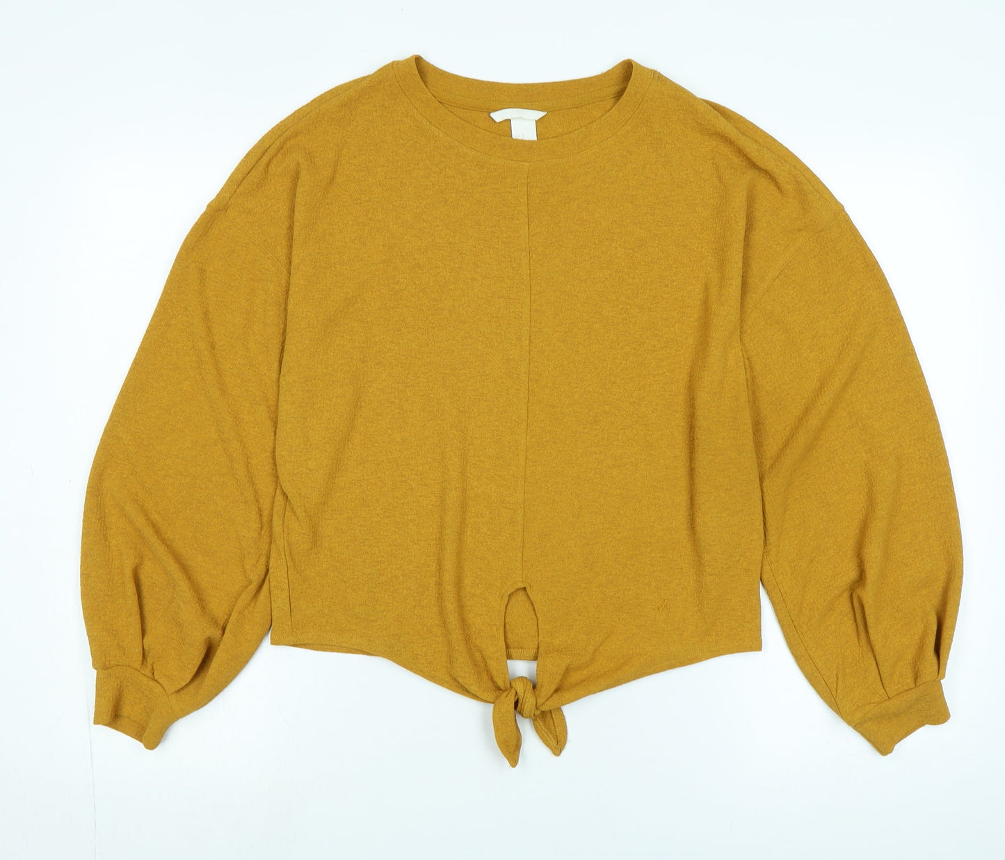Womens UK Size XS H&M Gold Jersey Blouse