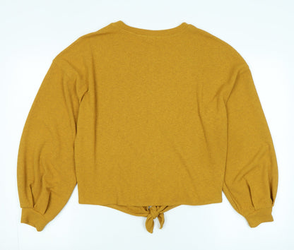 Womens UK Size XS H&M Gold Jersey Blouse