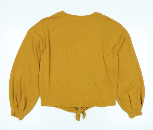 Womens UK Size XS H&M Gold Jersey Blouse