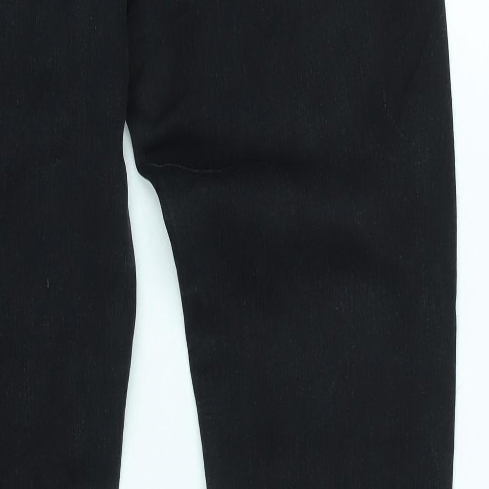 Gemello Womens Black Cotton Blend Straight Jeans Size 29 in L29 in Regular Zip - Logo