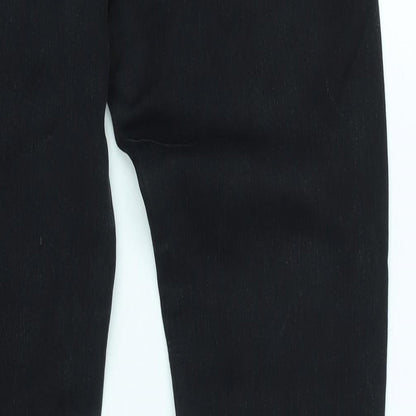 Gemello Womens Black Cotton Blend Straight Jeans Size 29 in L29 in Regular Zip - Logo