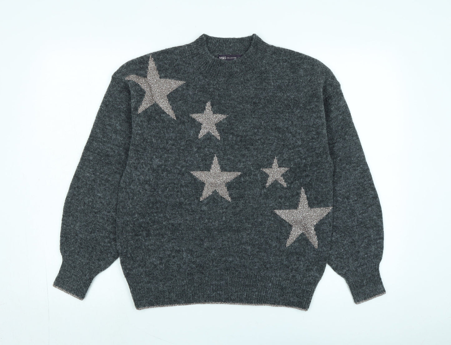 Womens UK Size S Marks and Spencer Grey Pullover Jumper