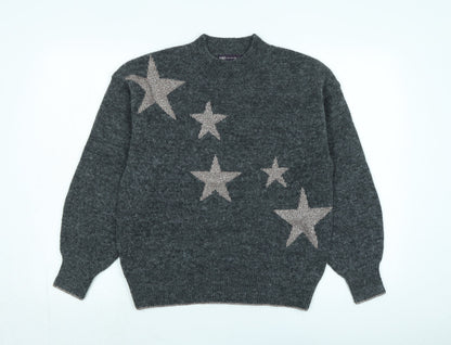 Womens UK Size S Marks and Spencer Grey Pullover Jumper
