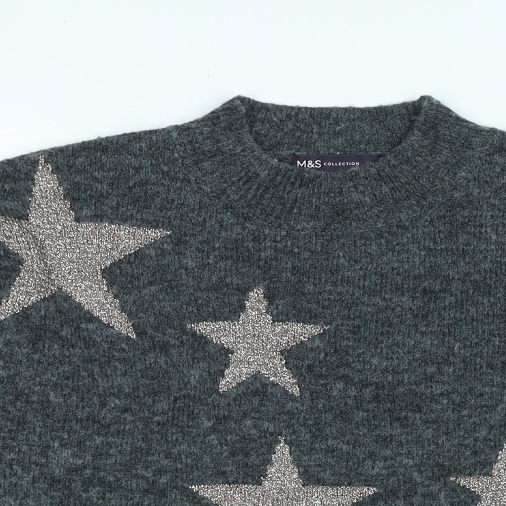 Womens UK Size S Marks and Spencer Grey Pullover Jumper