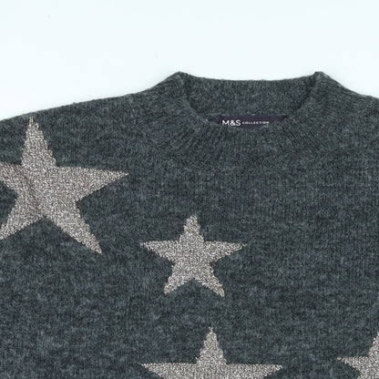 Womens UK Size S Marks and Spencer Grey Pullover Jumper