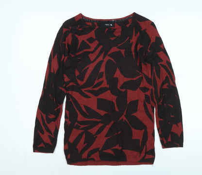 Womens UK Size 6 Marks and Spencer Red Jersey T-Shirt
