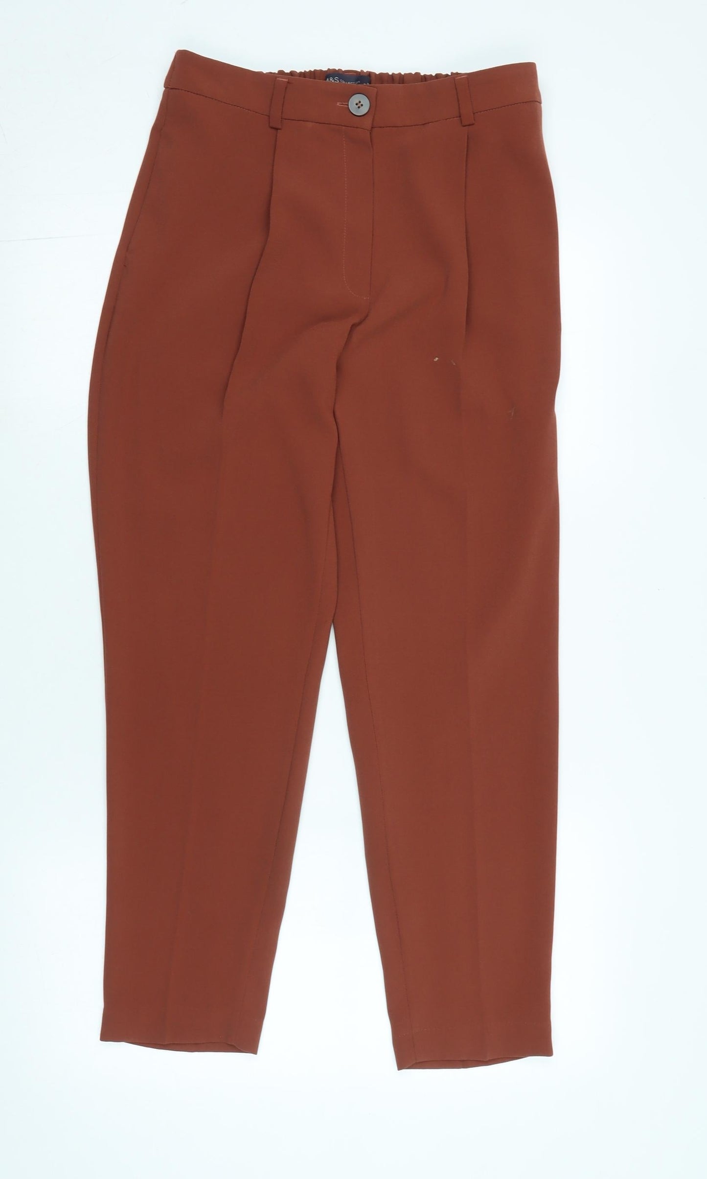 Womens UK Size 10 Marks and Spencer Regular Fit  Brown Trousers