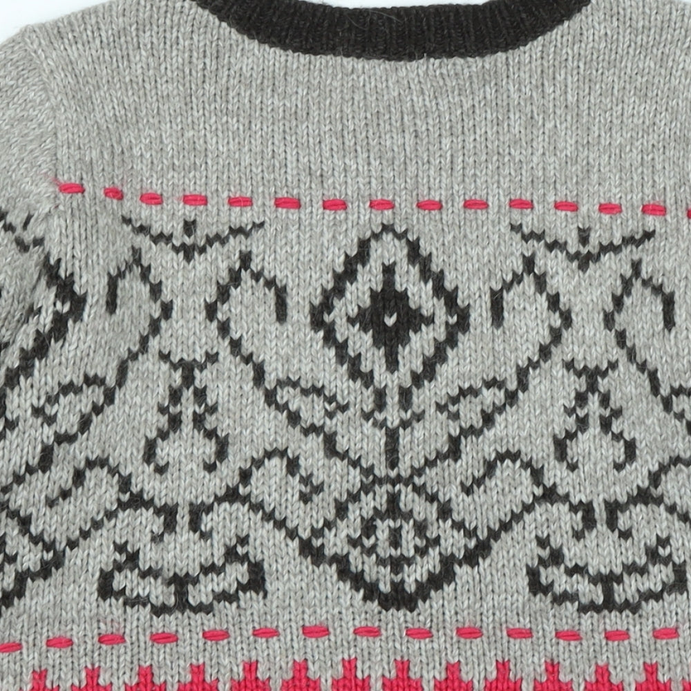 Womens UK Size 12 Indigo Brown Pullover Jumper