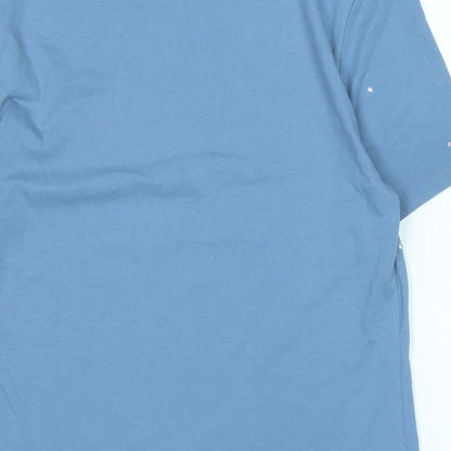 Womens UK Size 6 Marks and Spencer Blue Basic T-Shirt