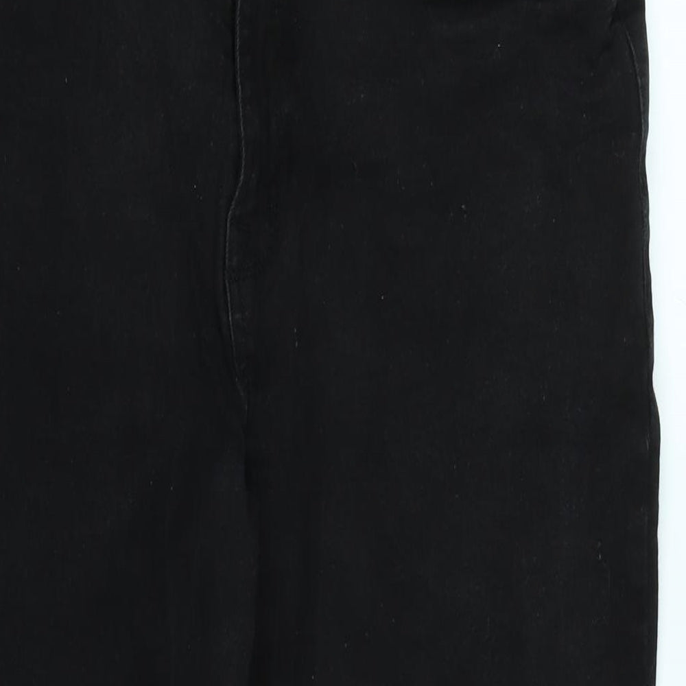 TU Mens Black Cotton Straight Jeans Size 34 in L26 in Regular Zip