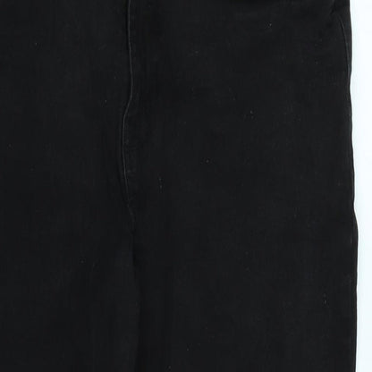 TU Mens Black Cotton Straight Jeans Size 34 in L26 in Regular Zip