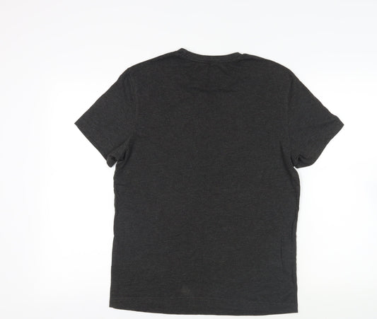 Star Wars Mens Grey Cotton T-Shirt Size S Crew Neck - Logo