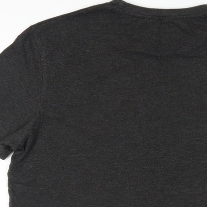 Star Wars Mens Grey Cotton T-Shirt Size S Crew Neck - Logo