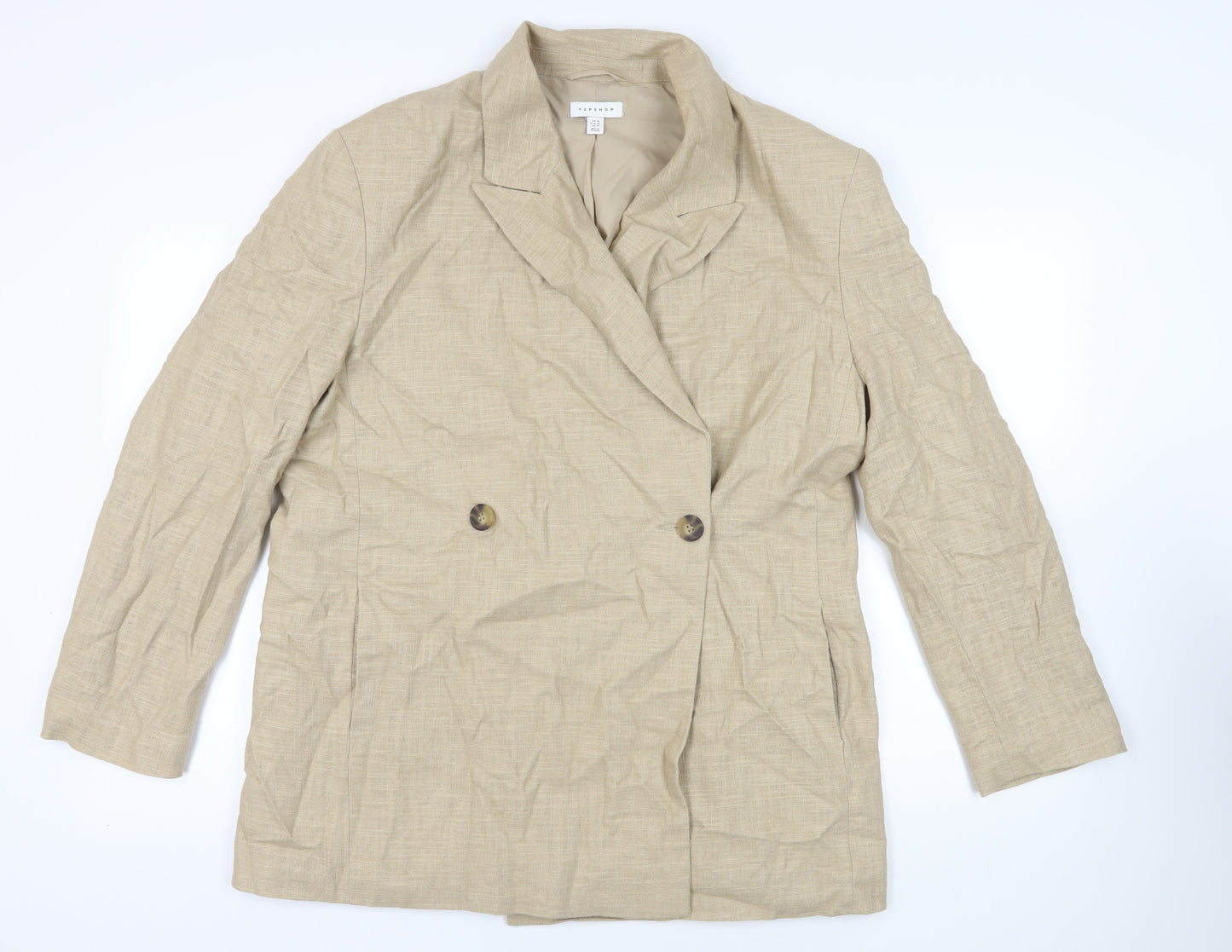 Womens UK Size 14 Topshop Beige Jacket