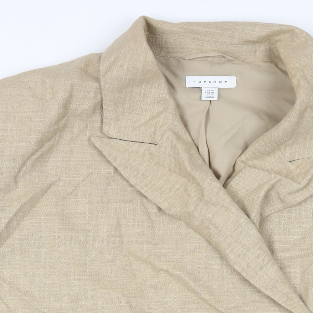 Womens UK Size 14 Topshop Beige Jacket