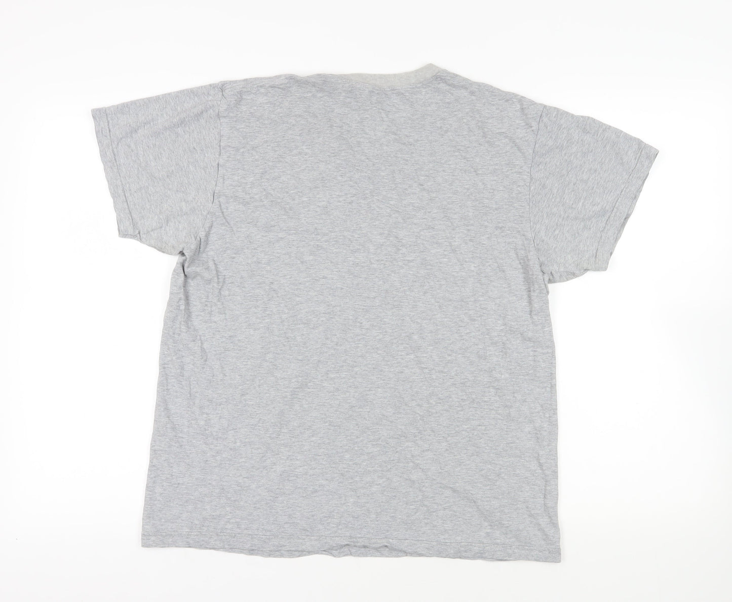 Lands' End Mens Grey Cotton T-Shirt Size M Crew Neck