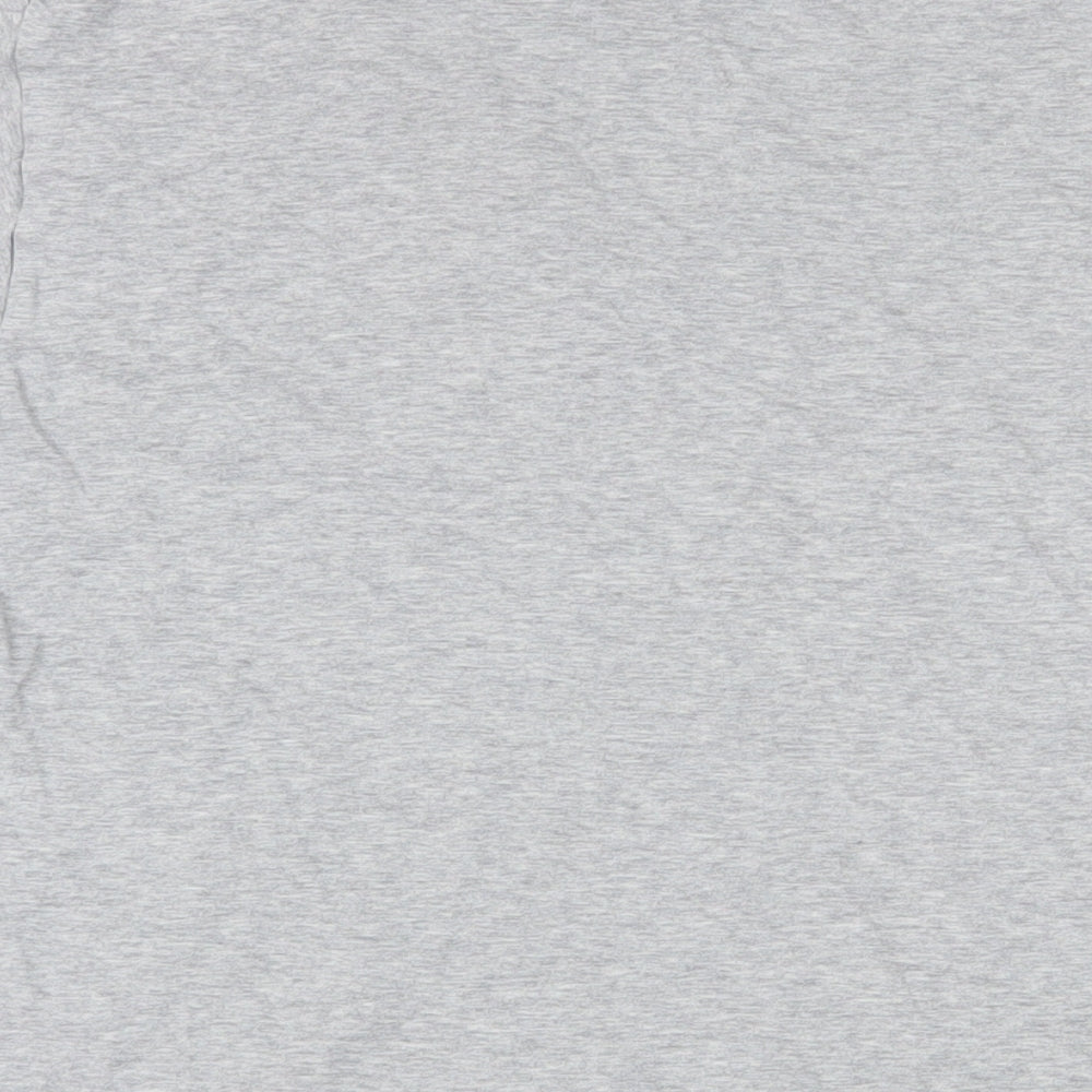 Lands' End Mens Grey Cotton T-Shirt Size M Crew Neck