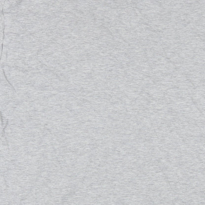 Lands' End Mens Grey Cotton T-Shirt Size M Crew Neck