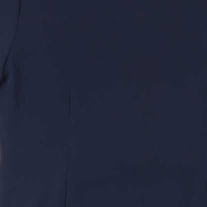 Luisa Calvino Womens Blue Jacket Blazer Size 12 Button - Lightweight