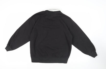 H&M Girls Black Cotton Pullover Sweatshirt Size 10-11 Years Pullover - Stranger Things