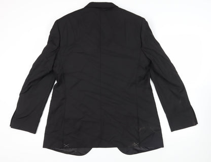 Mens UK Size 44 Marks and Spencer Regular Black Suit Tuxedo