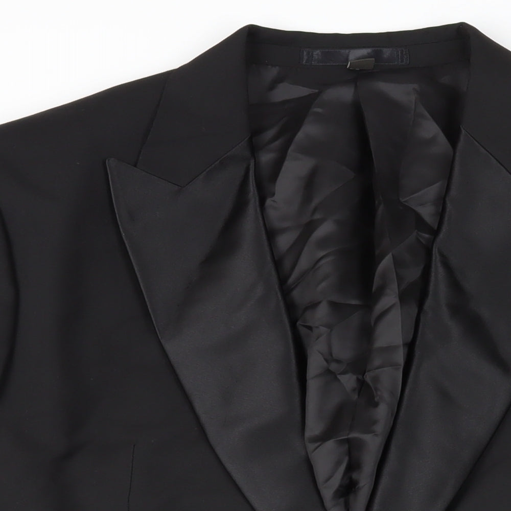 Mens UK Size 44 Marks and Spencer Regular Black Suit Tuxedo