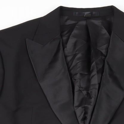 Mens UK Size 44 Marks and Spencer Regular Black Suit Tuxedo