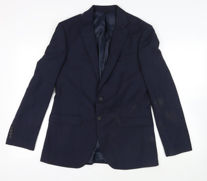 Mens UK Size 40 Marks and Spencer Regular Blue Suit Jacket
