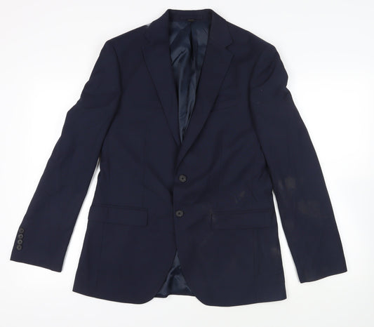 Mens UK Size 40 Marks and Spencer Regular Blue Suit Jacket