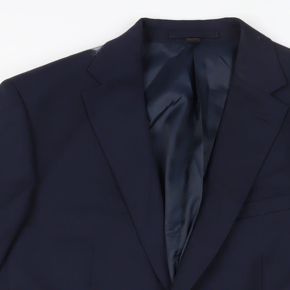 Mens UK Size 40 Marks and Spencer Regular Blue Suit Jacket