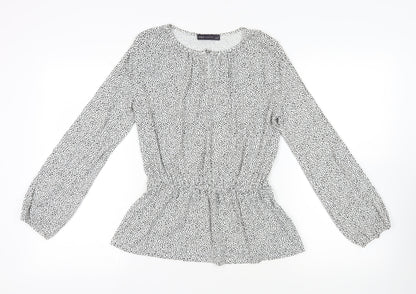 Womens UK Size 8 Marks and Spencer White Basic Blouse