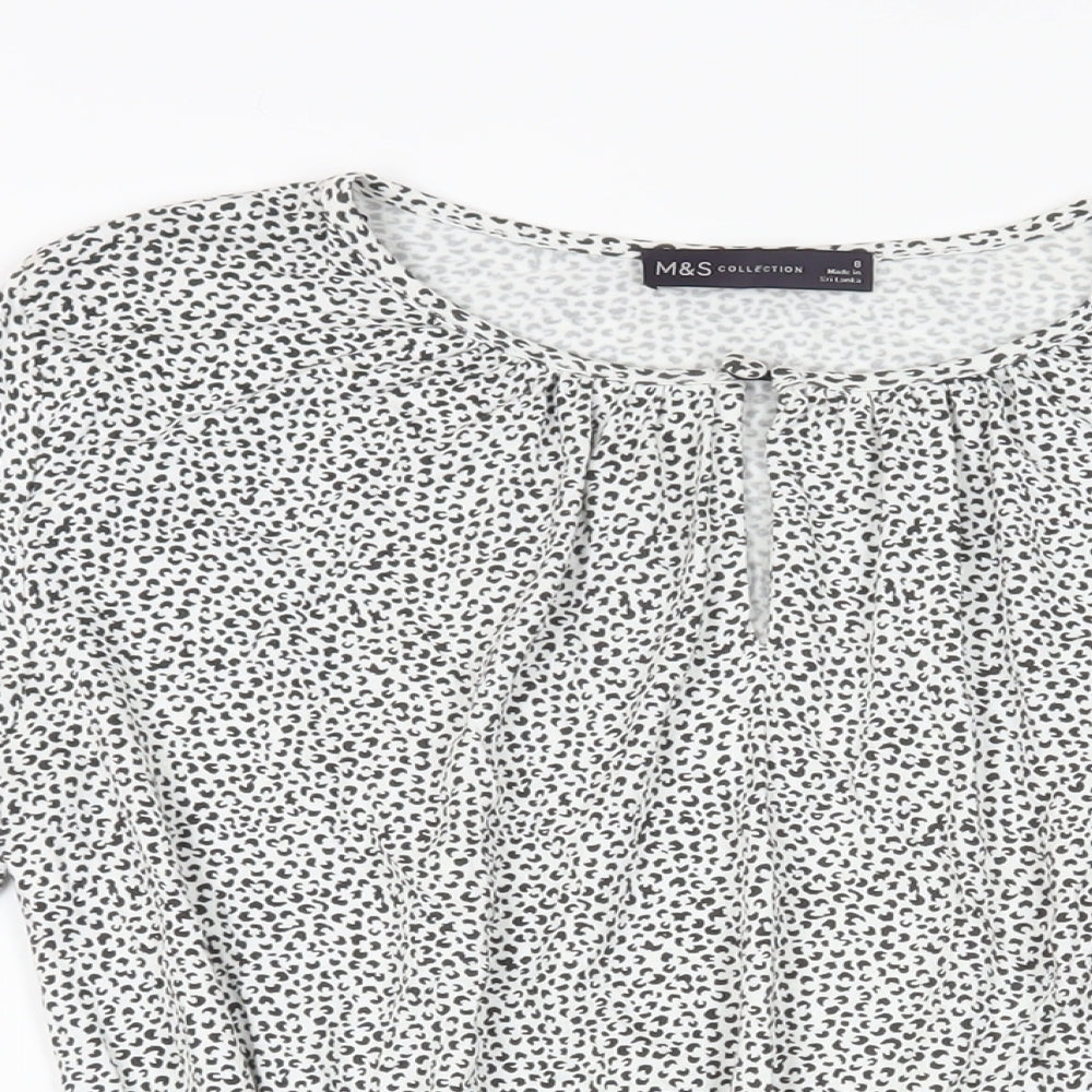 Womens UK Size 8 Marks and Spencer White Basic Blouse